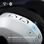 Auriculares con botón QuickSwitch para cambiar entre conexión inalámbrica y Bluetooth