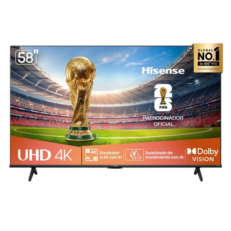 Televisor Hisense 58 pulgadas UHD 4K con Dolby Vision y tecnología AI
