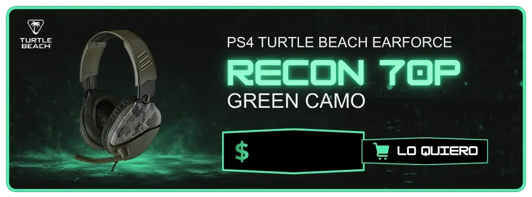 Auriculares Turtle Beach Earforce Recon 7oP Green Camo para PS4