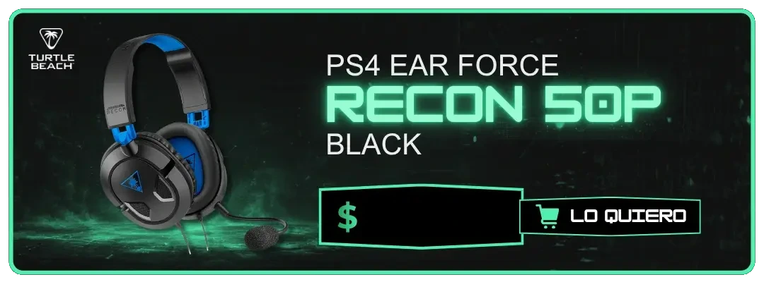 Auriculares Turtle Beach PS4 Ear Force Recon 50P Negro