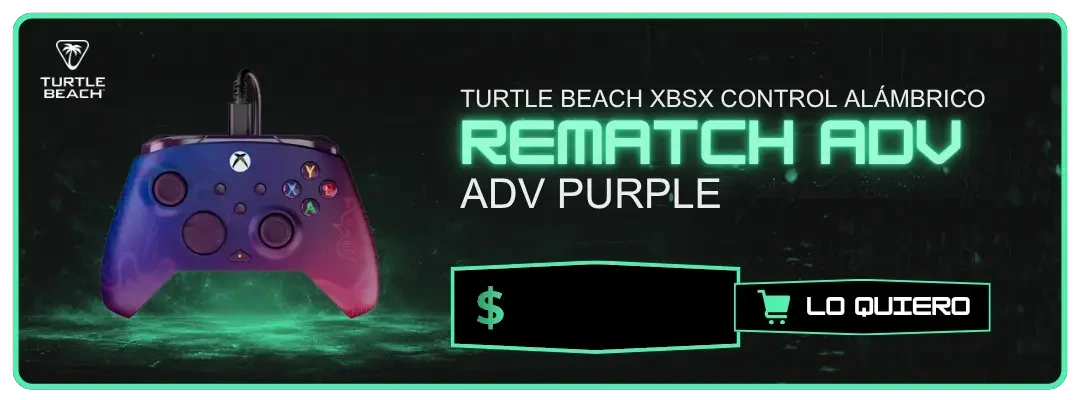 Control Alámbrico Turtle Beach XBSX Rematch ADV Purple para Xbox