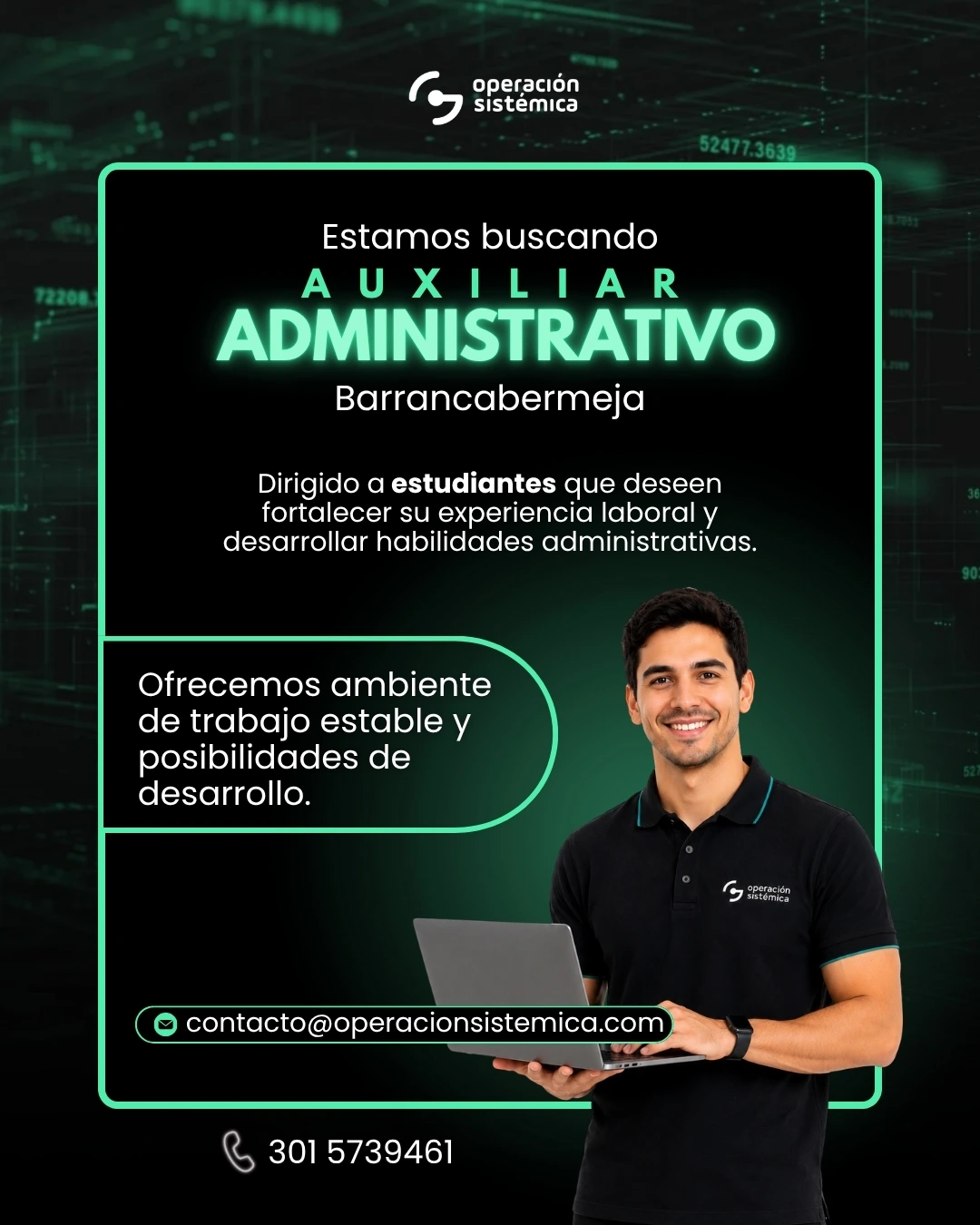 Oportunidad Laboral: Auxiliar Administrativo en Barrancabermeja